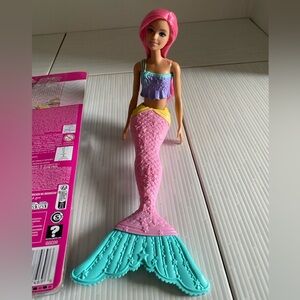 NEW Mermaid Barbie Doll with Pink Hair & Tail & Adjustable Blue Fin Barbiecore